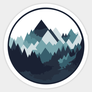 Symphony of heights - minimalist nature Sticker